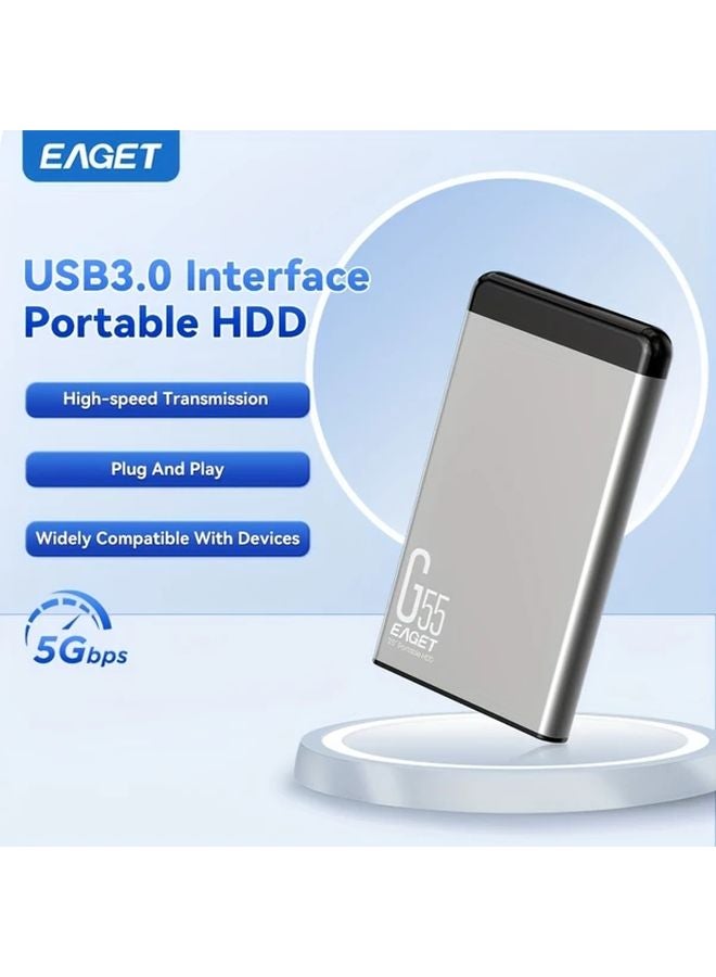 Eaget G55 500GB Portable External Hard Drive Mechanical Storage Backup Compatible with Laptops - Image 1